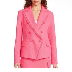 Steve madden hot pink tweed blazer size XL. No tags but never worn